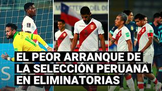 La selección peruana sufre el peor arranque en las Eliminatorias con formato “todos contra todos”