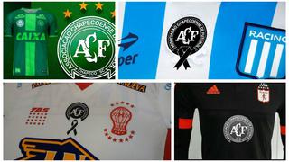 Los clubes que llevarán el escudo de Chapecoense en su camiseta