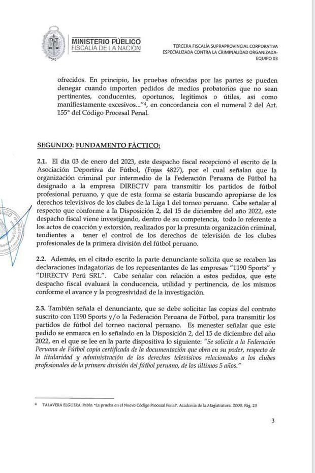 Fiscalía de la Nación solicitó documentación a DIRECTV Perú. (Foto: Fiscalía de la Nación)