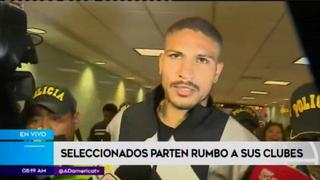 Selección Peruana: Paolo Guerrero partió a Brasil altamente resguardado [VIDEO]