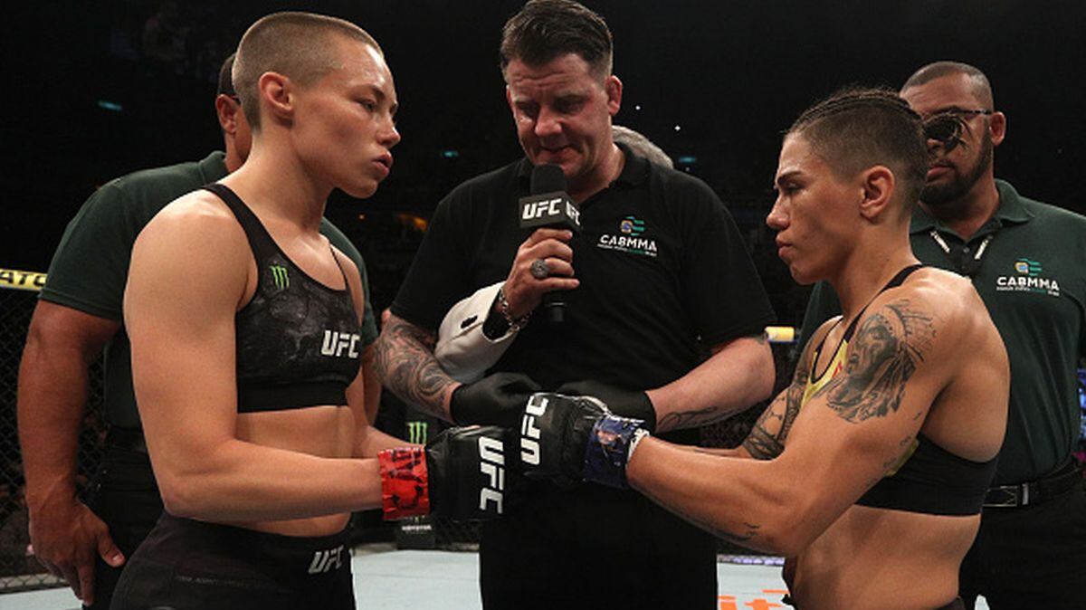 Rose Namajunas tiene un récord de 8-4 como peleadora profesional; Jessica Andrade, de 20-7. (Getty Images)