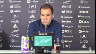Jagoba Arrasate, técnico de Osasuna: “Obviamente el Real Madrid está luchando por el título, así que será un partido muy duro”