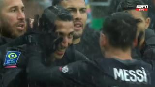 No hace goles, pero los fabrica: asistencia de Messi y Di María marcó el 2-1 de PSG vs. Saint-Étienne [VIDEO]