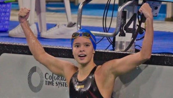 Alexia Sotomayor ganó su segunda medalla de oro en el Sudamericano Juvenil de Deportes Acuáticos 2021. (Foto: FB Alexia Sotomayor)