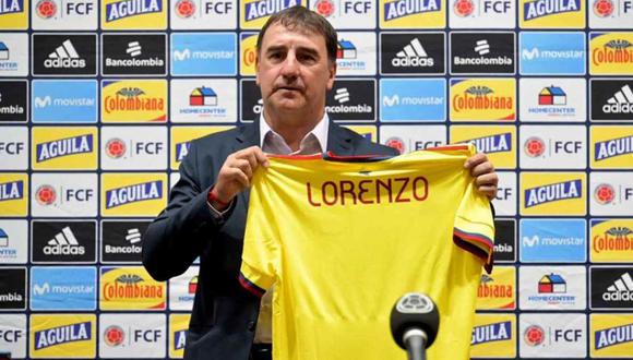 Néstor Lorenzo siendo presentado con la Selección de Colombia como nuevo DT. (Foto: Federación Colombiana de Fútbol)