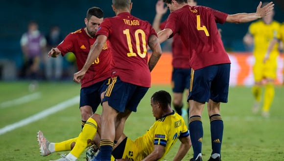 España fue superior a Suecia en su debut de la Eurocopa 2020, pero cedió un empate ante su rival (Foto: AFP)