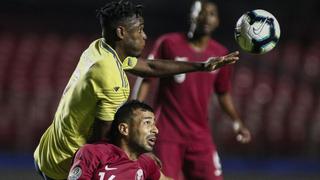 Medio gol de James: asistencia 'imposible' del '10' y Zapata puso el 1-0 de Colombia ante Qatar [VIDEO]