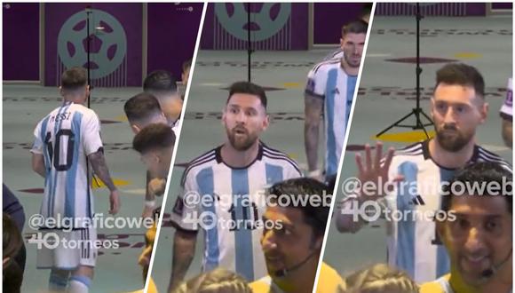 Lionel Messi olvidó el banderín de Argentina para intercambiarlo con Croacia. (Foto: Captura)