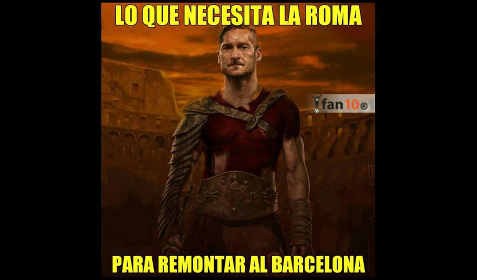 Los mejores memes del Barcelona-Roma por la vuelta de cuartos de final de Champions League. (Difusión)
