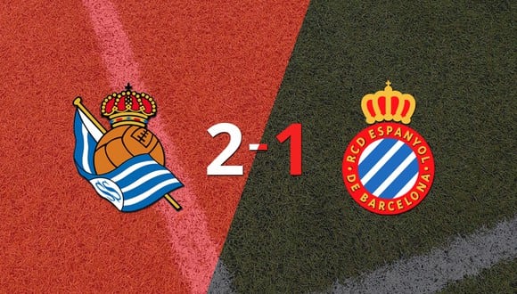 Real Sociedad logra 3 puntos al vencer de local a Espanyol 2-1