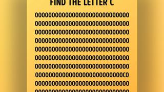 ¿Eres lo suficientemente astuto como para encontrar la letra C oculta entre los números 0 en 9 segundos?