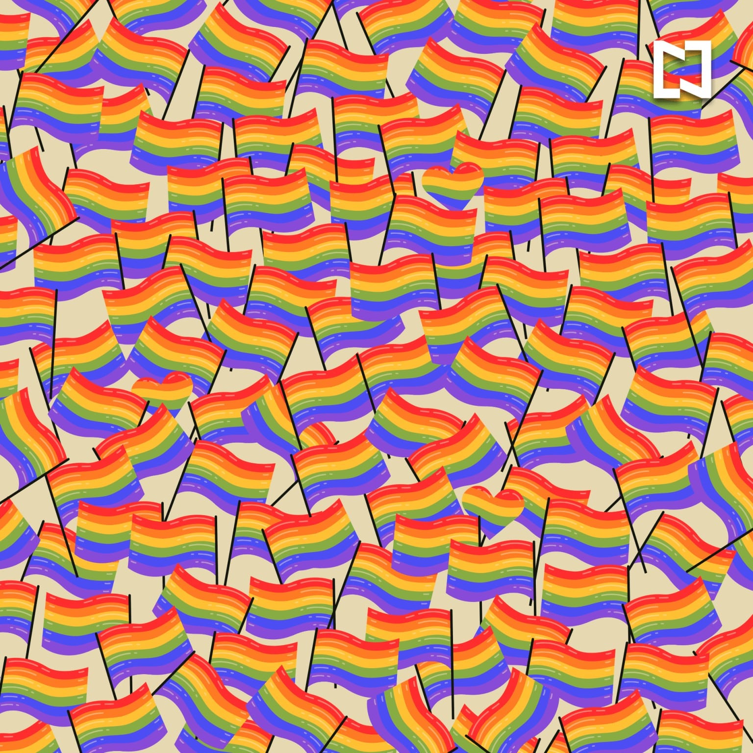 Busca aquí y ahora los corazones entre las banderas del orgullo LGTBIQ+ en solo 5 segundos. (Fotos: Noticieros Televisa)