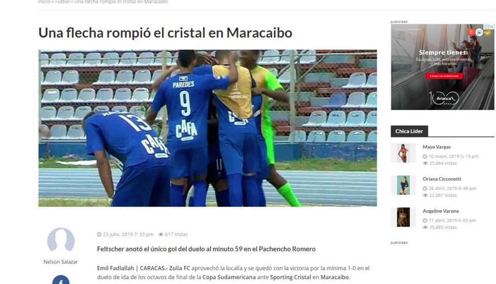 Sporting Cristal vs. Zulia FC |