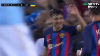Infalible en el área: gol de Pedri para el 1-0 parcial de Barcelona ante Celta [VIDEO] 