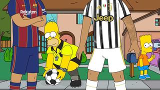 Los Simpson ya viven el Barcelona vs. Juventus: la peculiar caricatura sobre el duelo de Champions League