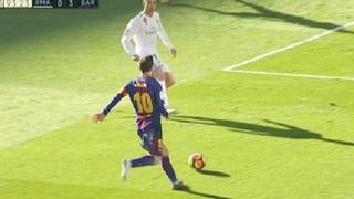 'D10S' hace milagros: un Messi descalzo se lució con espectacular jugada que humilló al Real Madrid