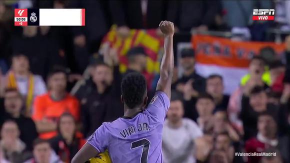 Gol de Vinícius Júnior para el 1-2 de Real Madrid vs. Valencia (Video: ESPN)