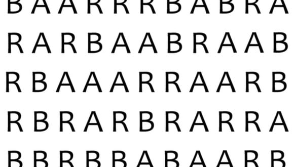 El reto viral que consiste en encontrar la palabra “BAR” es uno de los más difíciles que hay en redes sociales. (Foto: El Confidencial)