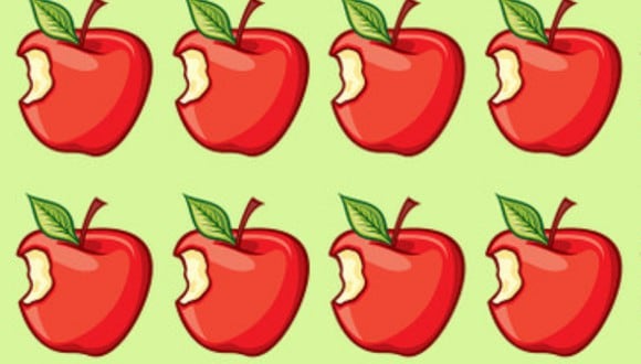 Un acertijo visual en el que el 90 % de sus participantes falló en ubicar la manzana roja diferente se ha convertido en uno de los más populares en las redes sociales. | Crédito: depositphotos.com / smalljoys.tv