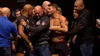 UFC: Anderson Silva y Michael Bisping tuvieron un intenso careo