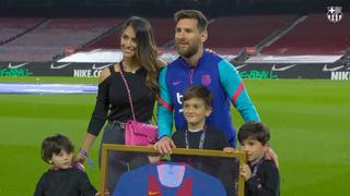 Lionel Messi: familia y compañeros le rindieron un homenaje por su récord de partidos [VIDEO]