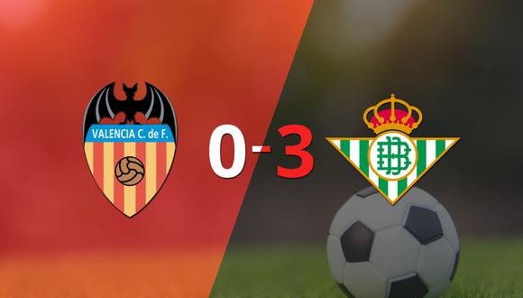 De visitante, Betis goleó a Valencia contundentemente 3 a 0