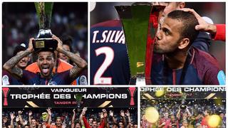 Brilla Alves, celebra el PSG: las postales del primer título de la temporada de los parisinos