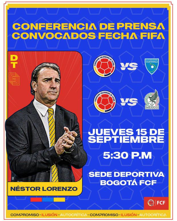 Néstor Lorenzo dará la primera lista de convocados de la selección colombiana. (Foto: FCF)