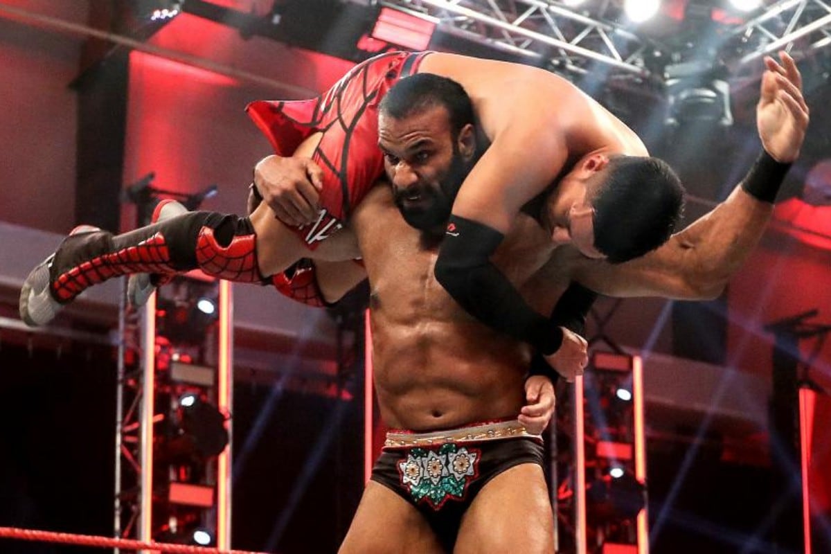 Durante la pelea, Jinder Mahal se mostró superior en todo momento. (Foto: WWE)