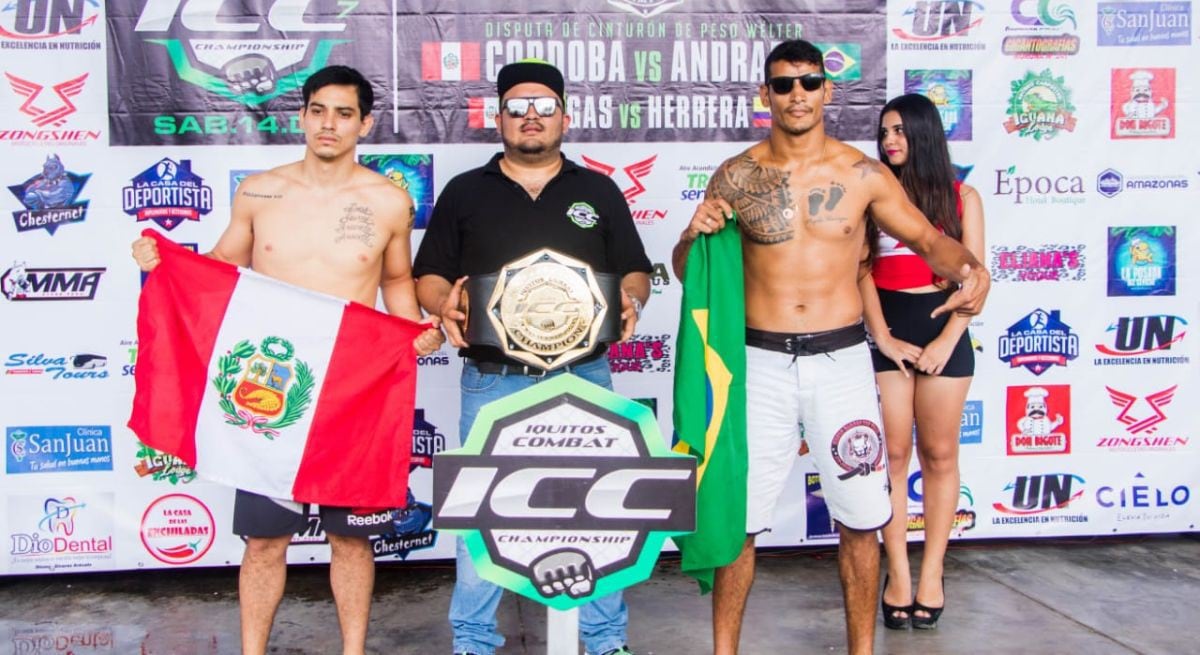 El peruano Jaime Córdoba enfrentará al brasileño Elano 'Pezzao' Andrade por el título inaugural de peso wélter del ICC.  (Fotos: ICC)