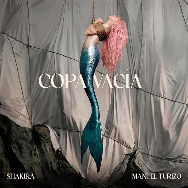 Los artes promocionales de "Copa Vacía" de Manuel Turizo y Shakira (Foto: nowie.solis / Instagram)
