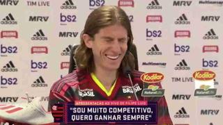 No pudo aguantar la risa: el incómodo sonido que se escuchó en la conferencia de Filipe Luis en Flamengo [VIDEO]