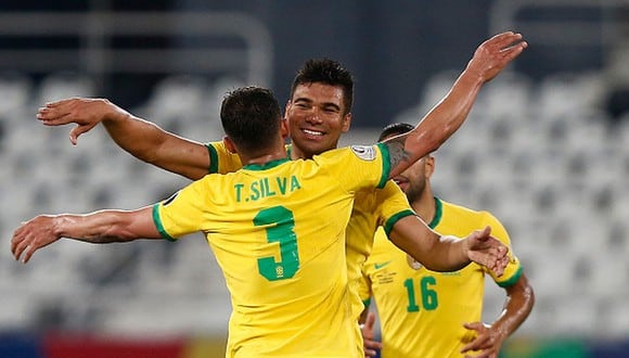 Brasil le ganó a Colombia con goles de Firmino y Casemiro. (Getty)
