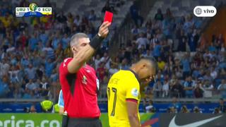 ¡Roja para Ecuador! La expulsión de Quintero que le facilita todo a Uruguay en Copa América [VIDEO]
