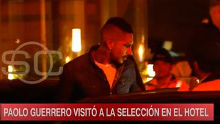 Paolo Guerrero visitó a sus compañeros en la concentración de Perú en San Isidro [VIDEO]