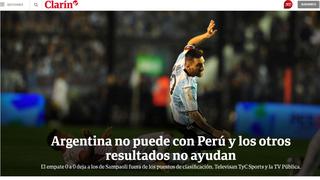 "Argentina no puede con Perú", así vieron en el mundo el primer tiempo del partido de la Selección Peruana