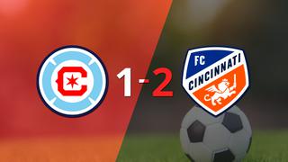 A FC Cincinnati le alcanzó con un gol para vencer por 2 a 1 a Chicago Fire