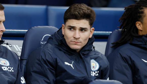 Julián Álvarez no ha tenido muchas oportunidades en el Manchester City. (Foto: Getty Images)
