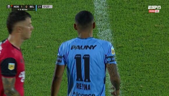 Bryan Reyna hizo su debut oficial con camiseta de Belgrano. (Foto: ESPN)