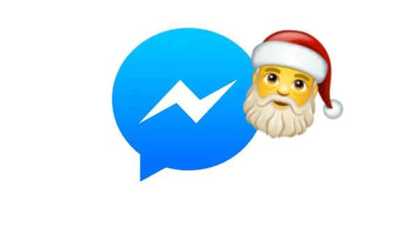 Acompaña tus saludos de navidad con este emoji de Papá Noel, te sorprenderá saber lo que pasará (Foto: Facebook Messenger)