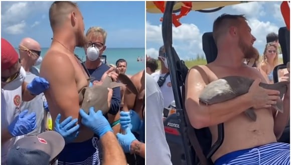 En Florida, un tiburón mordió el brazo de un hombre y no lo soltó hasta que llegaron unos paramédicos. (Foto: Deep Blue Discovery / YouTube)