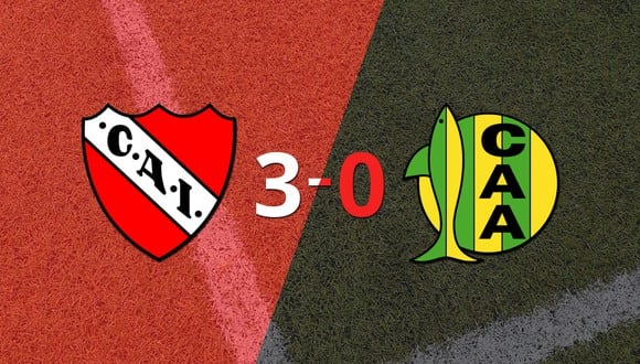 Independiente liquidó en su casa a Aldosivi por 3 a 0