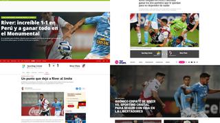 “Quedó complicado”: la reacción de la prensa argentina tras empate entre S. Cristal y River