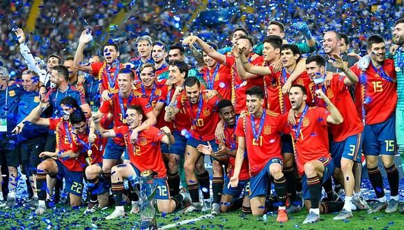El 1ro de julio, España ganó por quinta vez el Europeo Sub 21, igualando a Italia como las selecciones con más títulos. (Foto: AFP)