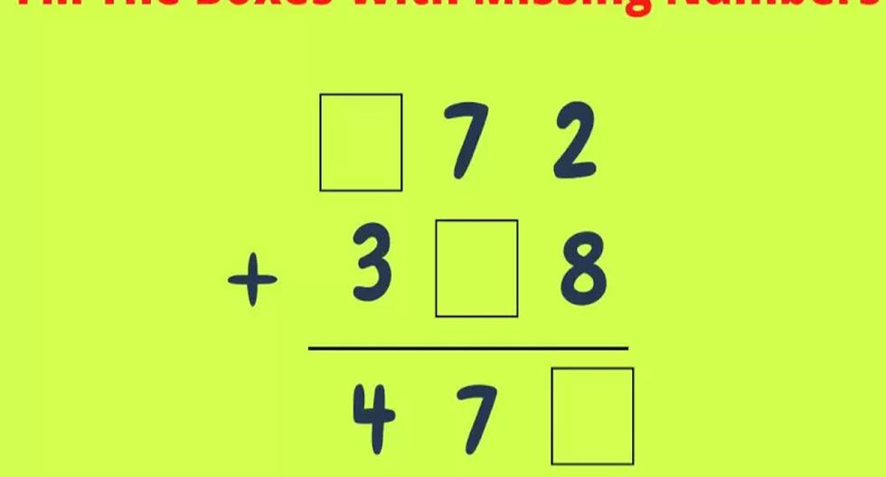 Show your intelligence by filling in the squares with the missing numbers in this viral challenge |  Mexico