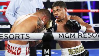 ¡En la vuelta del boxeo a Las Vegas! Shakur Stevenson noqueó a Félix Caraballo con potente gancho al hígado [VIDEO]