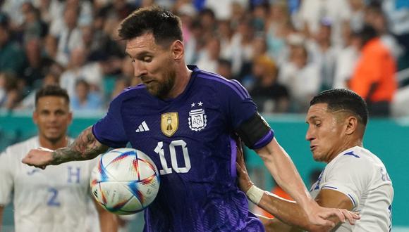 Lionel Messi anotó el 2-0 de Argentina vs. Honduras. (Twitter)