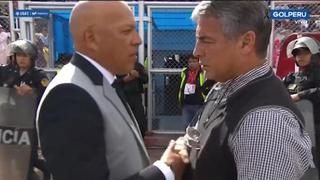 Respeto entre grandes: el abrazo de Roberto Mosquera y Pablo Bengoechea a poco del Binacional vs. Alianza Lima [VIDEO]