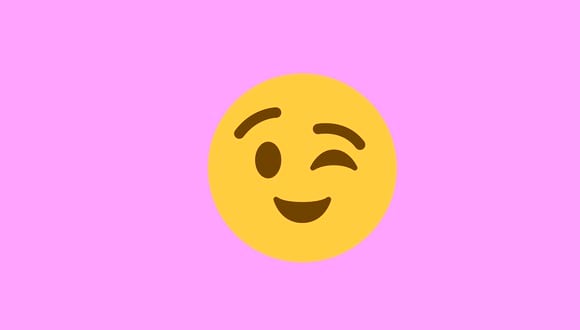 Si no lo sabías, te lo explicamos. Esto es el emoji que guiña un ojo en WhatsApp. (Foto: Emojipedia)