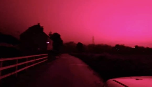 La mañana del jueves 19 de octubre, en Thanet, Reino Unido, el cielo de la ciudad se vistió de un tono rosa sorprendente (Foto: Kent Live / BPM Media)